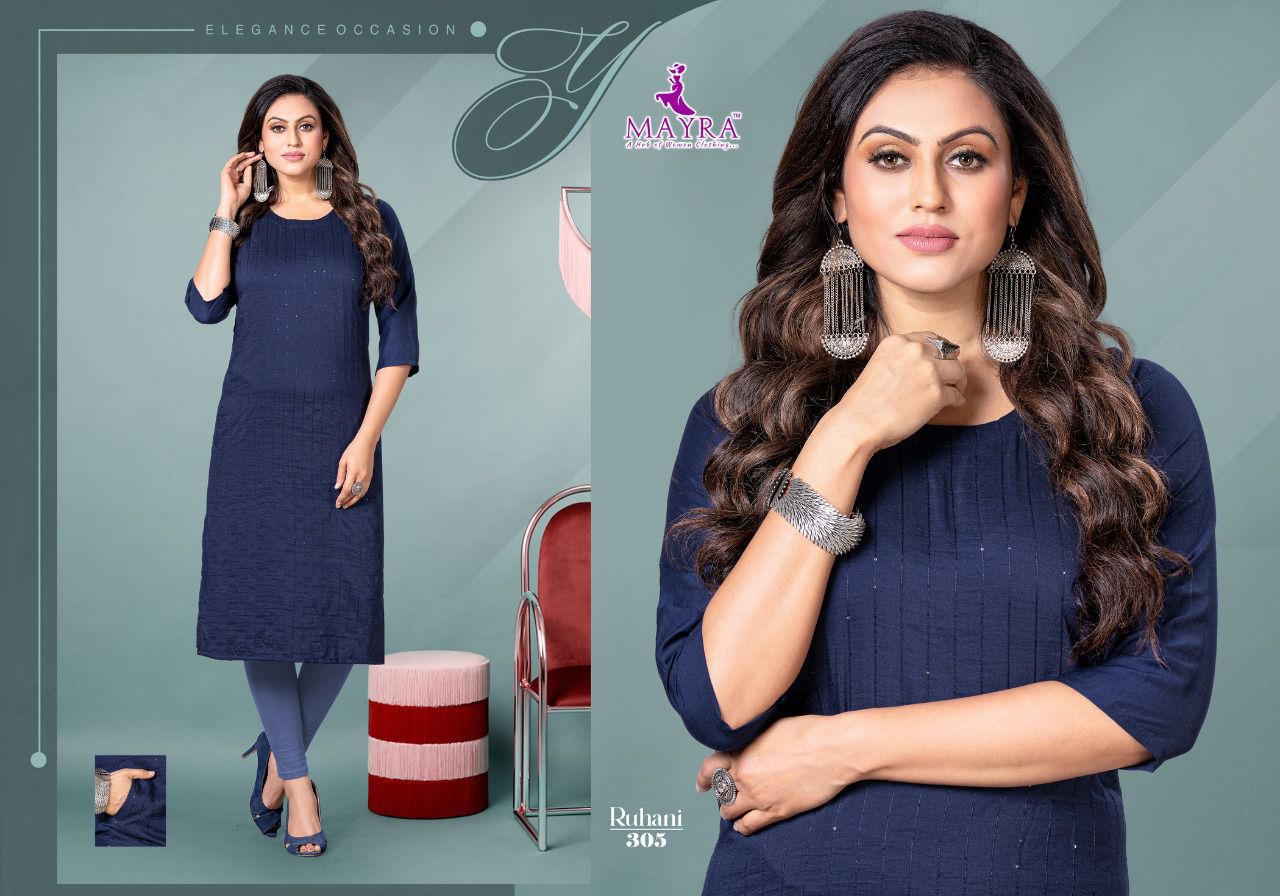Mayra Ruhani Latest Designer Fancy Ethnic Wear Latest Kurti Collection